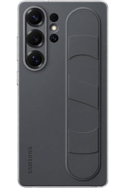 Generic Samsung Galaxy S25 Ultra Genuine Standing Grip Phone Case, Black
