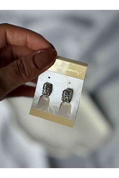 lesuvera أقراط دائرية صغيرة أنيقة من حجر الزركون الفضي على شكل مسار مائي