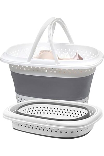 Generic Homarket Collapsible Laundry Basket, Plastic Foldable Pop Up Laundry Hamper,Portable Washing Tub Wit
