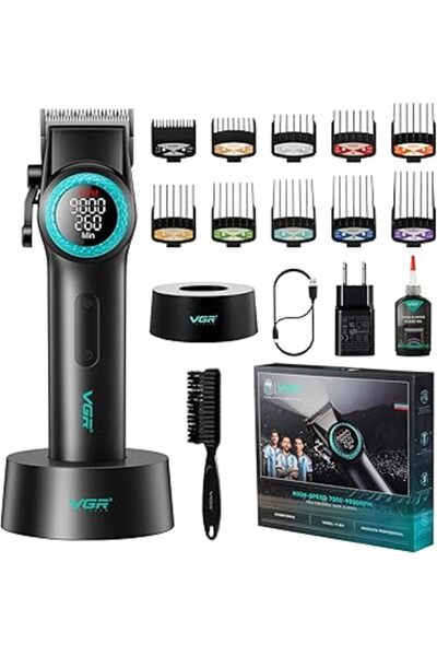 Generic VGR 001 Professional Hair Clippers for Men, Cordless Barber Clippers for Hair Cutting, Carbon Steel