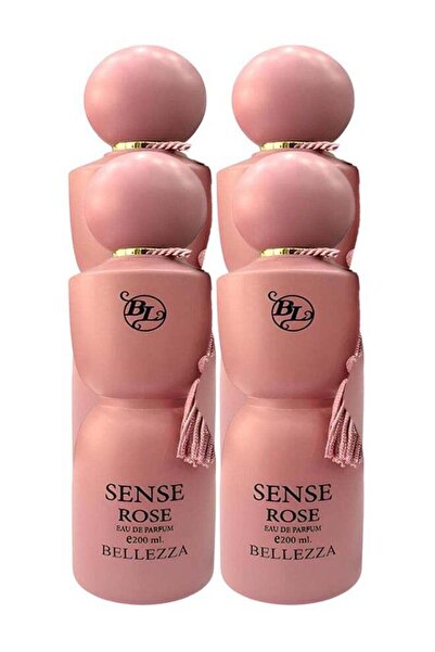 BELLEZA عطر سينس روز للنساء 200 مل - 4 قطع