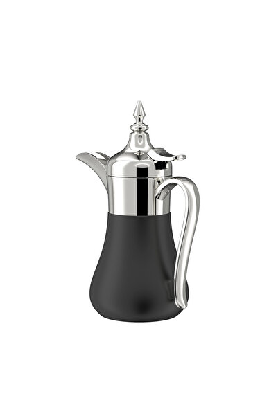 SQUALO دله قهوة استيل فضي + أسود مطفي - 0.35L