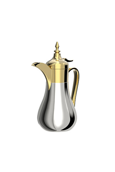 SQUALO Silver and gold stainless steel coffee pot - 0.7L
