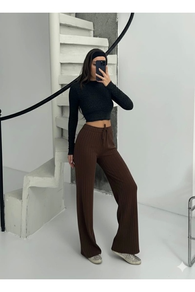 Işıltı kidss Ribbed Corduroy Pants Coffee A4058
