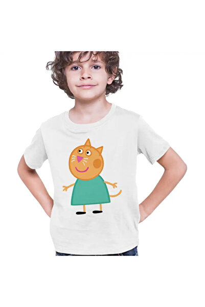 OEM Παιδικό Αγόρι T-shirt Γάτα Πέππα το Γουρουνάκι Πέππα