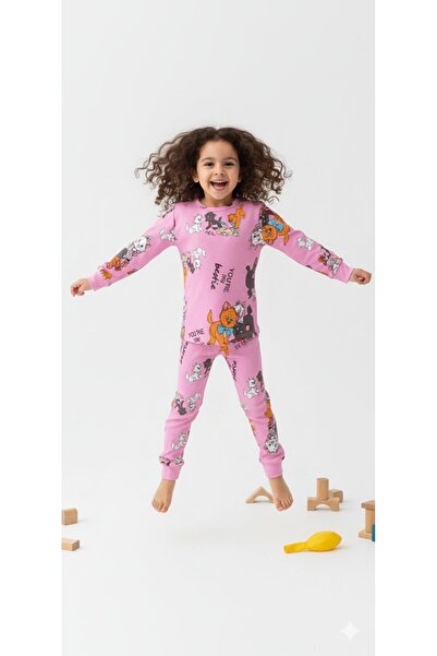 Yalçınoğlu Kids Σετ πιτζάμες για κορίτσια I Μακρυμάνικα άνετα ρούχα για το σπίτι I Βαμβακερό - Μαλακό σετ για κορίτσια