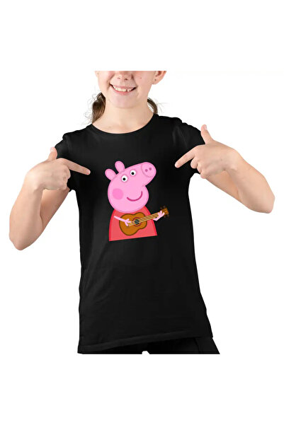 OEM Tricou Copii Fete Peppa Canta la Chitara