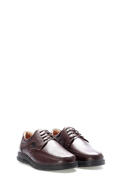 TUGERDİ Brown Inside and Outside Genuine Leather Lace-Up Thermo Sole Quality Men's Casual Shoes Tg099511