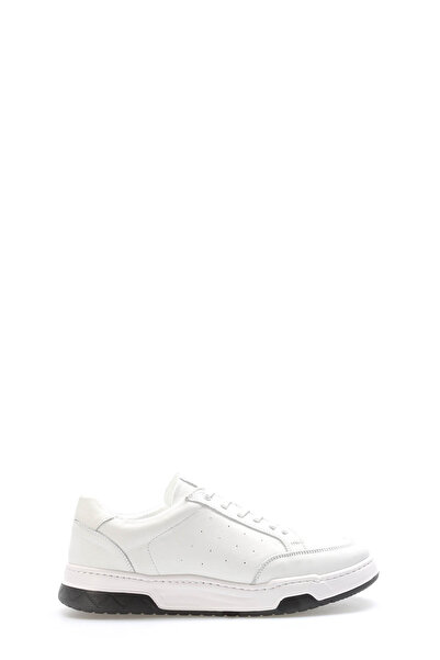 TUGERDİ Λευκά ανδρικά παπούτσια casual με κορδόνια από γνήσιο δέρμα Thermo Sole TG0995113131316