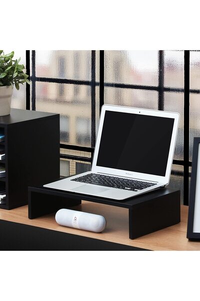 Modern home Laptop and Monitor Stand - 50×24×15 CM - Black