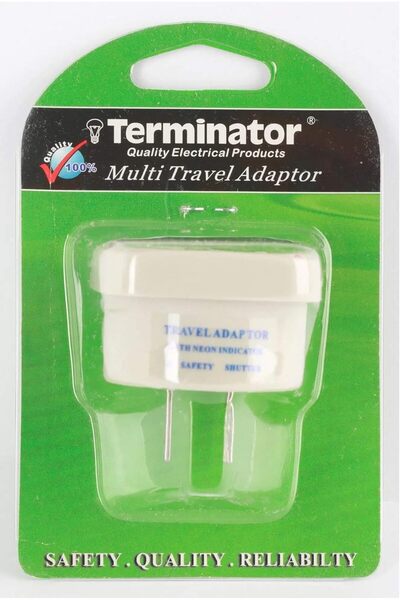 Terminatör Terminator Multi Traveler Adapter With Shutter & Indicator (US to Universal)