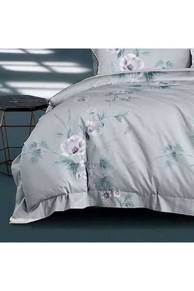 Ferrucci Frochi Light Green Multicolor Print Duvet Set King, Double 6 Piece Set