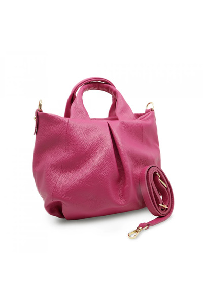 BESSO Delizia Spontanea Fuchsia genuine leather handbag