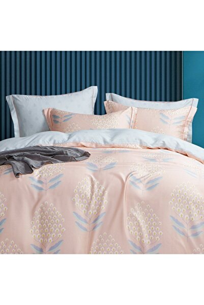 Ferrucci Frochi Light Orange Multicolor Print Duvet Set King, Double 6 Piece Set