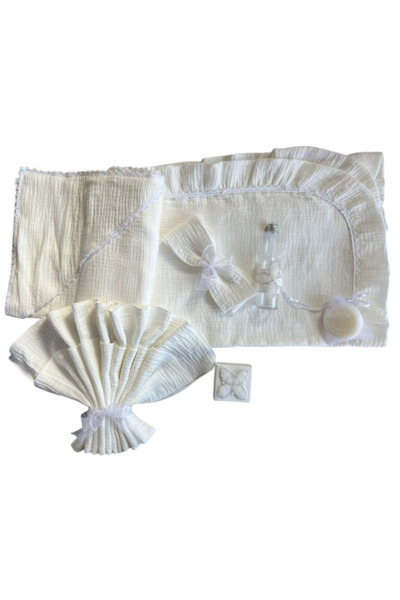 Botez 7-piece muslin set - ivory