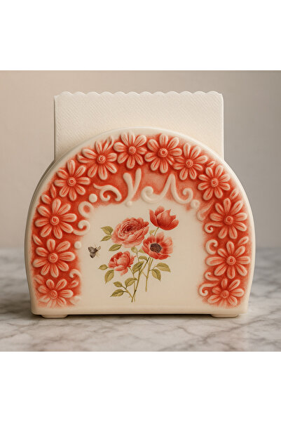 tola Kırmızı pinterest masa üstü Mutfak balkon organizer seramik peçetelik İs...