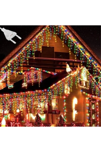 OEM Luminițe de Crăciun în formă de țurțur, 20 m, 450 LED-uri, multicolore, p...