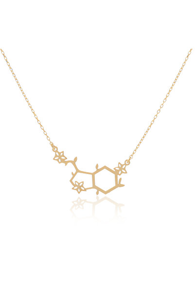 Talingo Serotonin Molekül Model Kolye 925 Ayar Gümüş Zincirli