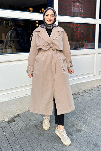 Ovn. Myra Çift Rüzgarlıklı Trençkot - Vizon