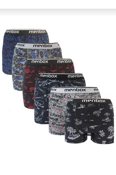 BEYAZTOPTAN Patterned 6-Piece Lycra Boxer