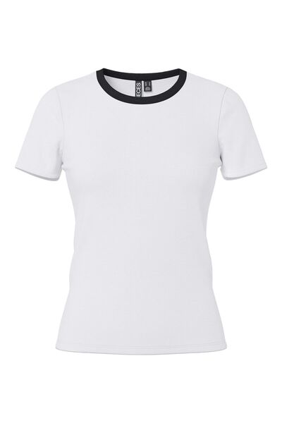 PIECES T-Shirt PCMAY GERIPPTES