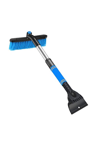 LTHERMELK Ξύστρα πάγου για αυτοκίνητο με σκούπα, τηλεσκοπική ξύστρα πάγου