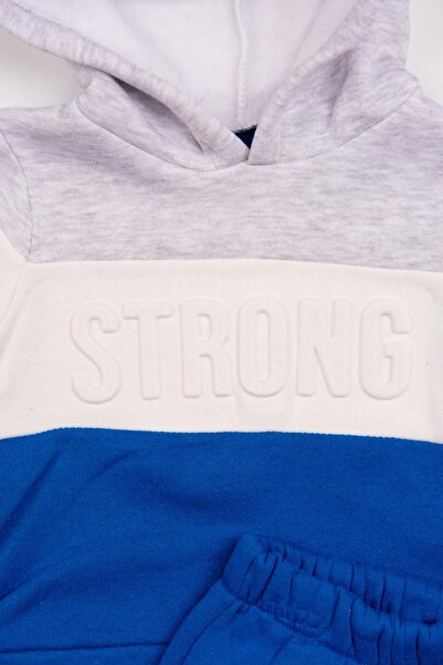 agugu Dream Gofre Printed Sweet Hooded 2-Piece Set Navy Blue