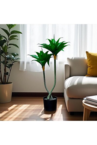 Gharaib Al Tuhaf نخلة ديكور استوائية مزدوجة – ارتفاع 80 سم