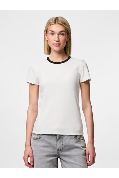 PIECES T-Shirt PCMAY GERIPPTES