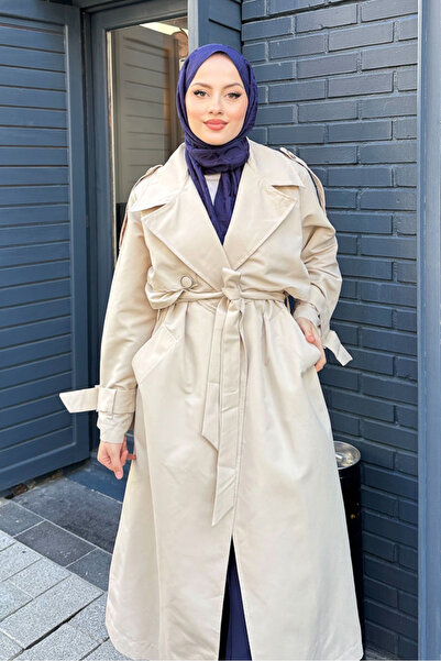 Ovn. Myra Çift Rüzgarlıklı Trençkot - Taş Rengi