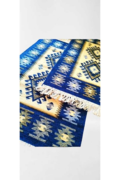 OMS Traditional woven carpet, two sides 60x150 cm, traditional blue