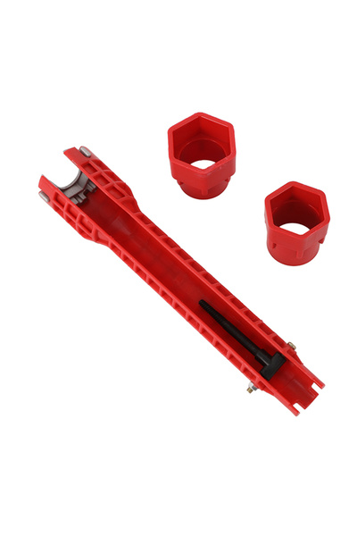 Lawazim Faucet Wrench - Plumbing Tool with Level, Dual Size Installer, and Wire Remover