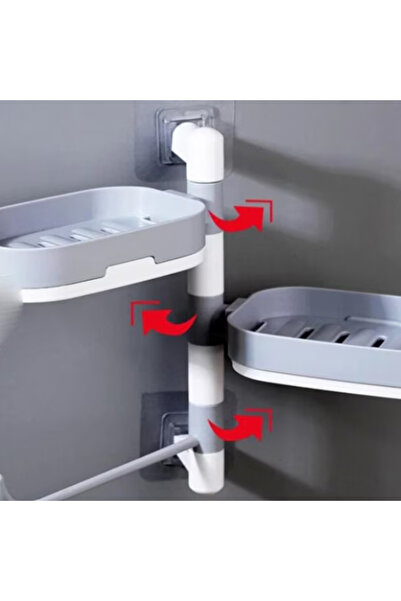 topbazar Suport rotativ multifuncțional, pentru baie, fabricat din plastic rezistent, ușor de asamblat