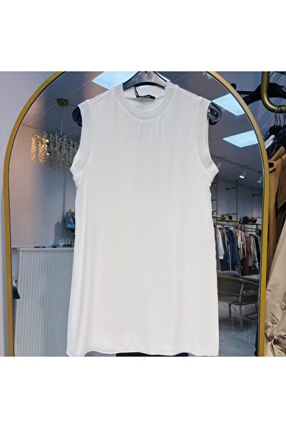 qmash ÖNÜ ŞİFON DETAYLI KOLSUZ İÇLİK