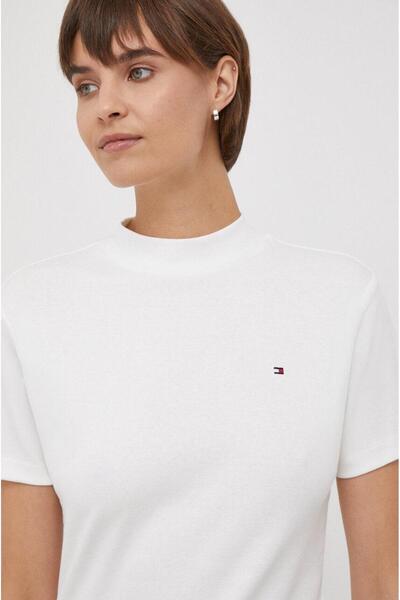 Tommy Hilfiger Women's White Turtleneck Sweater