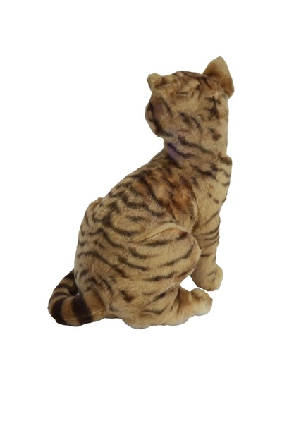 Şeker Adası Meowing Sitting Realistic Plush Tabby Cat 27 cm 62441