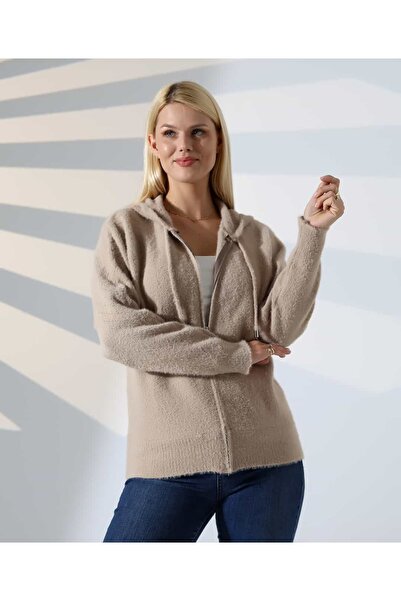REDMİNA fashion Basic Hooded Knit Cardigan