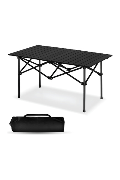 DBLEW Folding Camping Table – Lightweight Aluminum Roll Up Picnic Table with Carry Bag 95×55X50cm