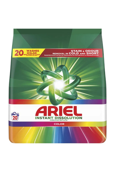 Ariel INSTANT DISSOLUTION COLOR AUTOMATIC POWDER DETERGENT, 20 WASHES, 1.3KG