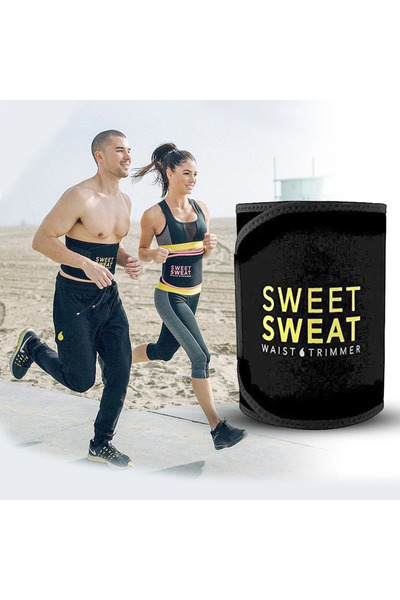 Other Sweet Sweat Waist Trimmer Belt Black and Pink 20x90cm
