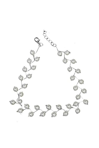 SYGGY Colier Zig Zag - Coliere din argint cu perle artificiale