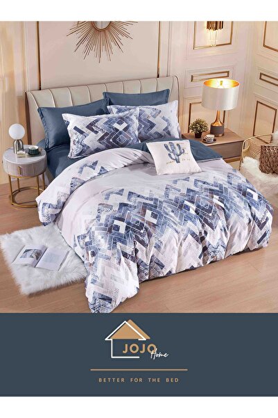 JOJO HOME Bed linen, fine cotton, double bed, 230x240, with pattern