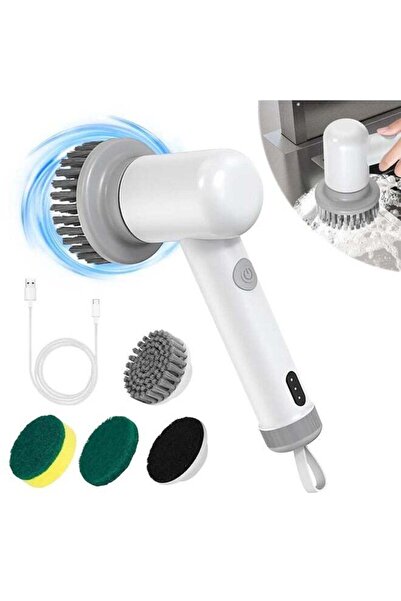 Arabest فرشاة تنظيف كهربائية دوارة، سرعتان للدوران، 4 رؤوس فرشاة قابلة للاستب...