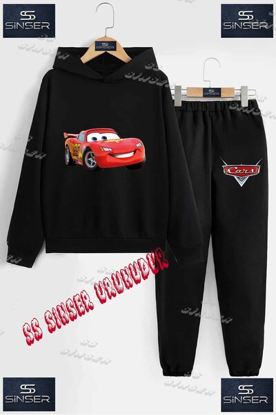 SS SİNSER Детски унисекс спортен екип с качулка и принт „Lightning McQueen Pl...
