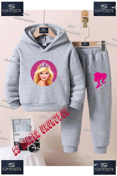 SS SİNSER Set de trening cu hanorac imprimat pentru copii, unisex, „BRBY DAIR...