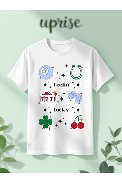 Vordevia Feeling Lucky cu imprimeu Bumbac supradimensionat tricou