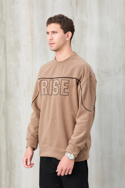 No Way Ανδρικό φούτερ με λεπτομέρεια από φλις με λαιμόκοψη ποδηλατικού τύπου