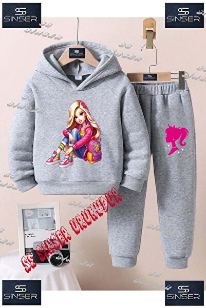 SS SİNSER Set de trening unisex pentru copii, cu hanorac imprimat „BRBY SITTI...