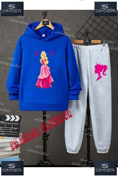 SS SİNSER Set de trening cu hanorac imprimat pentru copii, unisex, „BRBY PRIN...