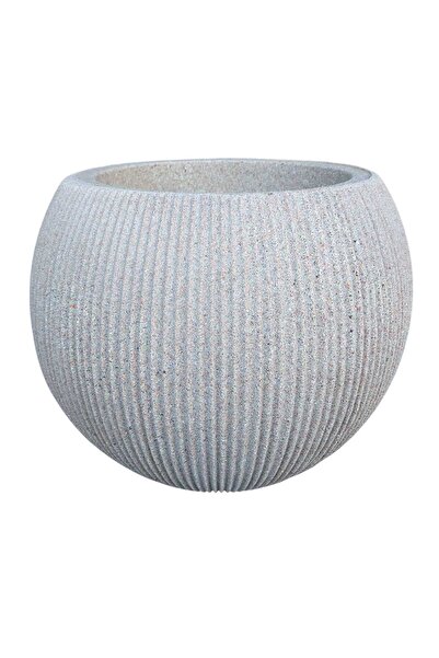 MAKİ DEKOR DEKORATİF MODERN DESENLİ UV'Lİ PLASTİK AĞAÇ SAKSISI 28*31 CM